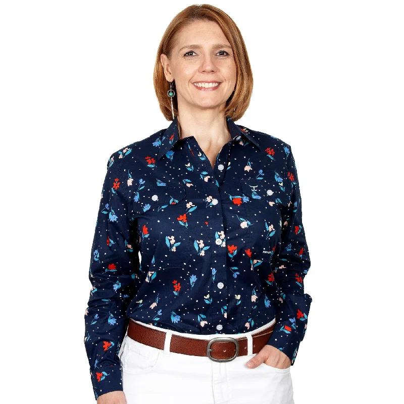 Rainproof ShirtsWWLS2182 Just Country Women's Abbey Work Shirt Navy