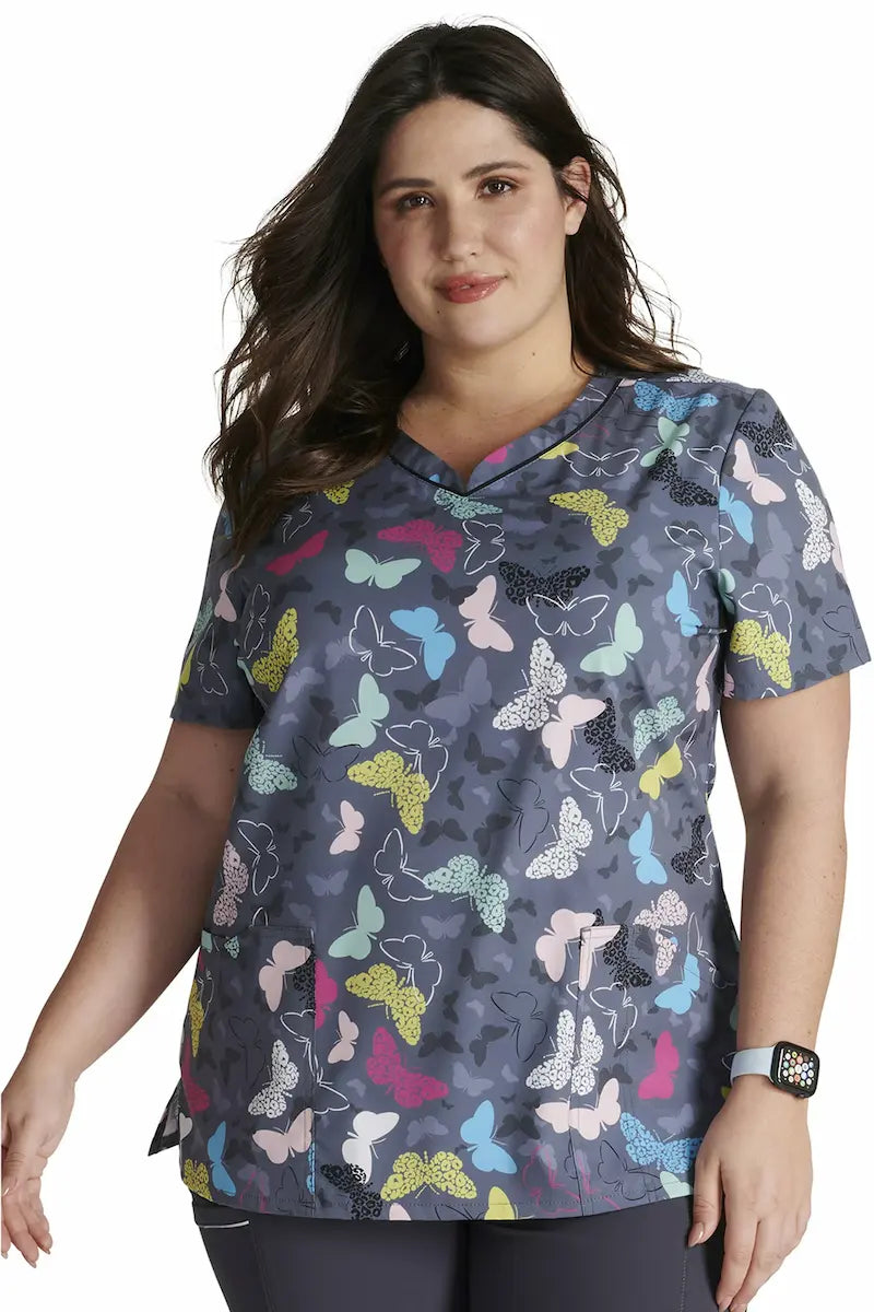 Cherokee Women's V-Neck Print Top | Wing It UpVNeckTopPrime