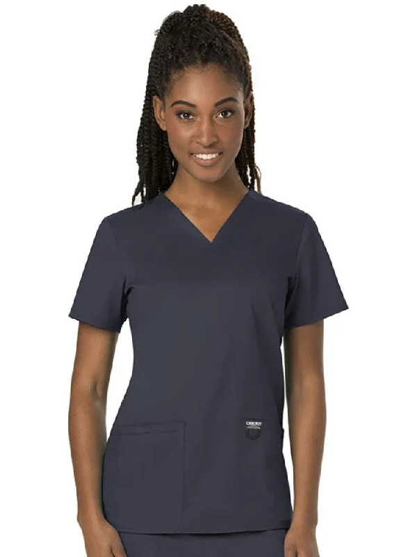 Cherokee Workwear Revolution Women's V-Neck Scrub Top | Pewter