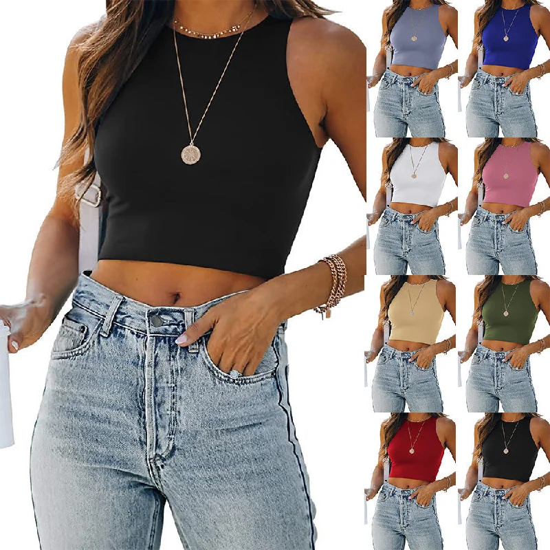 Cardigan sleeveless topManufacturer cheapest vest gym tank top women casual sleeveless short vest Cardigan sleeveless topManufacturer cheapest vest gym tank top women casual sleeveless short vest