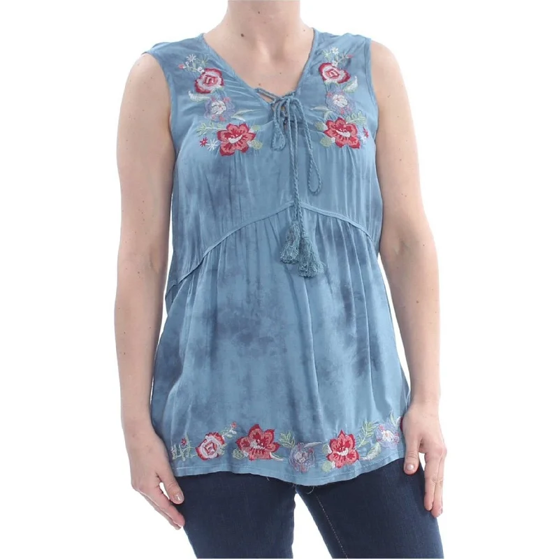 Breathable sleeveless topVintage America Womens Floral Embroidered Sleeveless Blouse Top, Blue, Small Breathable sleeveless topVintage America Womens Floral Embroidered Sleeveless Blouse Top, Blue, Small
